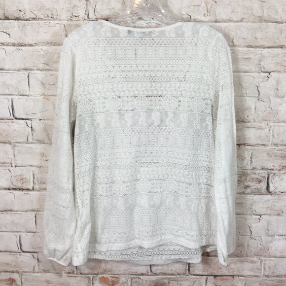 Brixon Ivy Stitch Fix Lace V Neck White Top - Picture 2 of 6